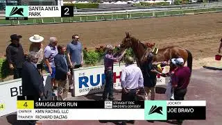 Smuggler's Run wins the Echo Eddie Stakes on Saturday, April 9, 2022 at Santa Anita Park