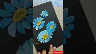 Acrylic one stroke Blue flower art#acrylicpaint #art #acrylic #shortsfeed #onestrokepainting