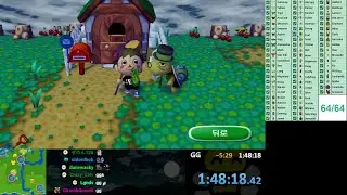 [KOR] Animal Crossing: City Folk -  Golden Net Speedrun in 1:48:18
