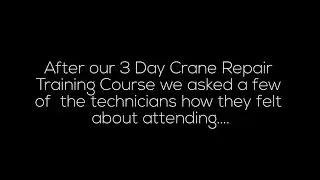 Crane Repair Training Course: Reviews
