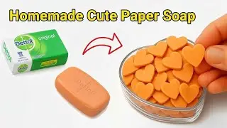 पुराने साबुन से 🧼 Heart-Shaped Paper Soap बनाएं | DIY Portable Paper Soap at Home