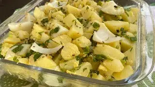 SALADA DE BATATAS SEM MAIONESE COM OVOS PARA OS DIAS DE CALOR