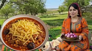 Life in the Iranian Village | Cooking Gheyme in a Traditional Nomadic Village