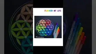 Flower of Life Art | Sacred Geometry Drawing ✨#shorts #the_creative_learning