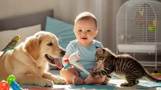 9-Month Baby Meets Tiny Kitten and This Happens #babymoments #kittens #adorablemoments