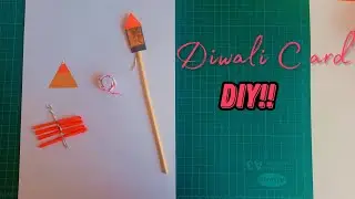 Diwali card/Diwali DIY/Diwali craft/Paper crackers  diy/Diwali decor diy/School craft