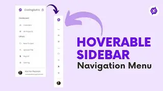Hoverable Responsive Sidebar Menu using HTML/CSS and JavaScript | CoderShani - No Talking