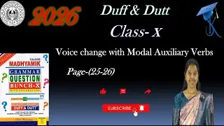 Class 10, duff & dutt 2026 Voice Change Modal Auxiliary Verbs, page 25,26 #viral #shortvideo #shorts
