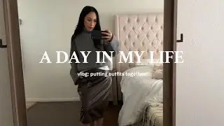 vlog: putting outfits together, closet tour, pr unboxing 🤍 