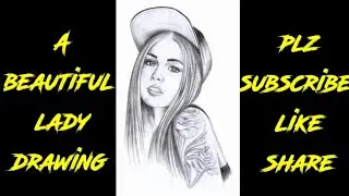 A beautiful lady drawing 😍 , #shorts