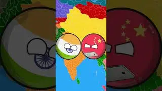India being racist to china meanwhile china 💀#countryballs #shorts