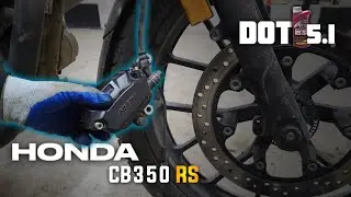 Brake bleeding with DOT 5.1 fluid and calliper cleaning. DIY #hondacb350rs #hondahnesscb350