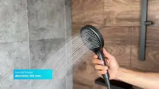 kielle Vega - shower set with thermostat gun metal