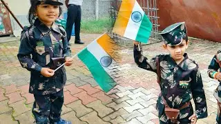 First stage, first salute proud mummy-papa moment! Our little soldier marching with love 🇮🇳