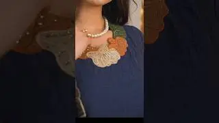 Applique work design!! unique pattern #dress #dressdesign