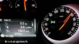 Opel Astra K 1.6 DI Turbo: Fuel consumption at 100, 150, 200 km/h