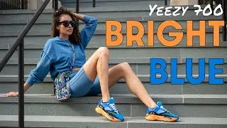 YEEZY 700 BRIGHT BLUE ON FOOT Review and Styling Haul: Fresh Wave Runner Vibes! Comparison
