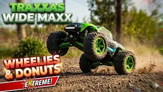 Traxxas MAXX 4s popping wheelies and doing donuts | RC Monster TRUCK