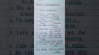 Basic Vs Advanced// learn#shortvideo # work hard