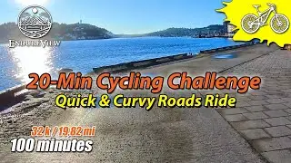 20-Min Virtual Cycling Challenge | Fast & Curvy Roads Ride 🚴💨