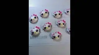hello Kitty polymer clay #disney #fimo #hellokitty #polymerclay