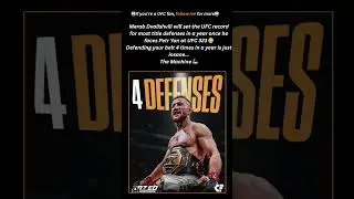 Merab Dvalishvili will set the UFC record for most title defenses in a year once he faces ...😳