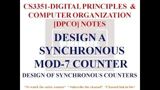 DESIGN AND EXPLAIN THE WORKING OF MOD-7 COUNTER | CS3351 DPCO NOTES