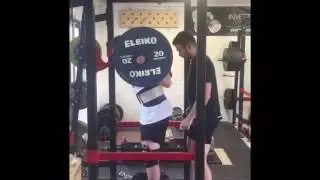 James Smith - 210kg Back Squat, Wraps (88kg)