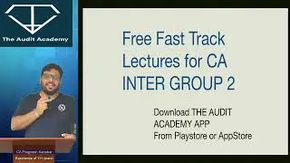 Free Fast-track lectures| CA Inter Audit and Costing | CA Pragnesh Kanabar