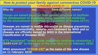 SARS-CoV-2 vs COVID-19! Why Different Names?