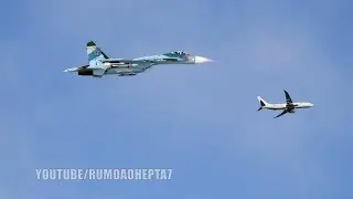 Russian Su-27 Fighter Jet Intercepts US Spy Plane Over Baltic Sea - Russian Air Force