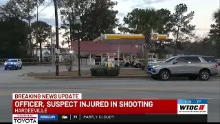 Officer hospitalized, suspect dead after shooting in Hardeeville