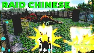 ARK Ultimate Mobile : Raiding Chinese Big Base Tons Of Loot
