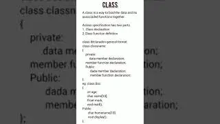 class in c++|definition|declaration.