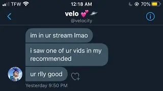 So Chronic Velocity said this about me 🌟