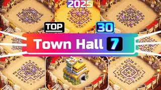 TH7 WAR BASE WITH LINK! Best TH7 anti 3 star war base 2025 COC TH7 CWL Base after update