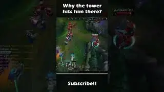 Why did the tower hit him there? #leagueoflegends #tower #bug