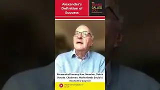 Definition of Success | Alexander Rinnooy Kan | Dutch Senate