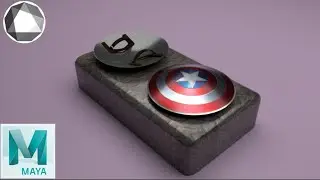 UV Texturing and modeling Captain America shield in Autodesk Maya for beginners