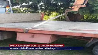 Etg - Dalla Sardegna con cento chili di marijuana nel furgone. Arrestato corriere della droga