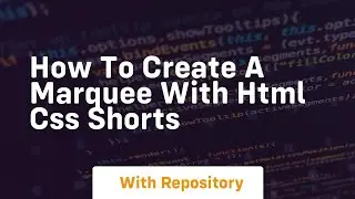 How to create a marquee with html css shorts