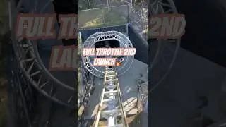 Full Throttle at Six Flags Meta POV 2nd Launch #shortsfeed #rollercoaster