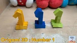 How to make Origami 3D number 1 | Papercraft | @GESSIDEAS