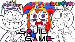 THE AMAZING DIGITAL CIRCUS AND SMILING CRITTERS AND RAINBOW FRIENDS IN SQUID GAME