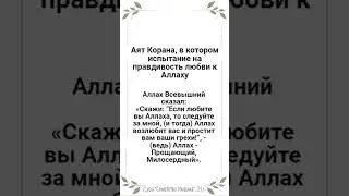 📅 14 Сафар - 30 августа, 2023 г. (1445 г. по хиджре)  - Аят Корана, в котором испытание на правдивос