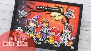 🦇 SPOOKY CARD SERIES w/ Hello Bluebird || Boo Crew + Oxide Ink Background || New Release Available