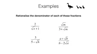 A4h Part 2 video 2 of 2 Rationalising denominators