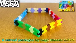 Lego Classic 11717 assembling to a curved pentagon #161