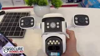 Configurare Camera Supraveghere 4G cu cartela SIM, 3 Lentile, Panou Solar de la SecureHome.RO