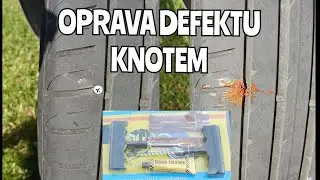 Jednoduchá a rychlá oprava pneumatiky knotem 😎  ( Tire repair wick )
